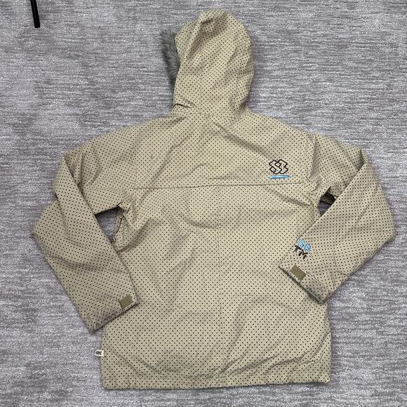 Special Blend Jacket Womens Large Brown Polka Dot 10K Hooded Faux Fur Snowboard - Picture 11 of 16